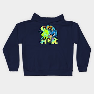 Colorful Neon Gamer Kids Hoodie